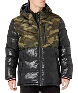 Tommy Hilfiger Men&#39;s Midweight Chevron Quilted Hooded Puffer Jacket SZ S... - $2,111.86 MXN
