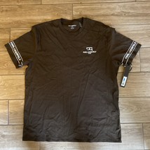 Karl Lagerfeld Paris Logo T-Shirt Brown Short Sleeves Men&#39;s Size XL - $45.00