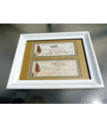 1934 AND 1941 COCA-COLA BANK CHECKS IN WOOD MATTED FRAME WITH WIRE HANGE... - €14,58 EUR