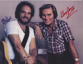 Signed George Jones &amp; Merle Haggard Autographed Country Legends w/ Coa - £275.24 GBP