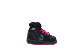 [543826-017] Air Jordan 1 Retro High Premier Toddlers TD Black/Vivid Pink-Dyn... - £29.29 GBP