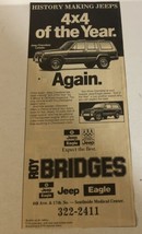 1988 Roy Bridges Jeep Alabama Vintage Print Ad Advertisement pa14 - £6.20 GBP