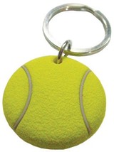 3D Rubber Tennis Ball Keychain Keyring Key Chain - 4pc/pack - £10.29 GBP