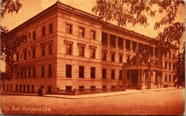 Sepia View City Hall Building Portland Oregon OR UNP 1910s DB Postcard PNC - $4.90