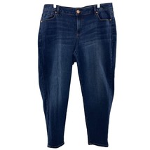 Lane Bryant 16 Jeans Flex Magic Waistband Low Rise Boyfriend Relaxed Fit Blue - $23.27