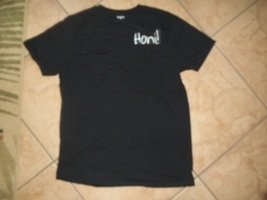 mens black t shirt &quot;Honi!&quot; size  large nwot - £12.78 GBP