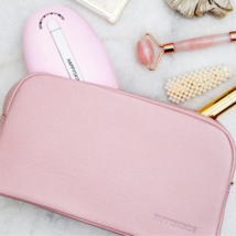 Happy Skin Co Leather Cosmetic Beauty Bag Pink - $165.23