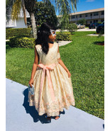 Girls Special Occasion Beige /Peach Sparkle Dress - $120.00