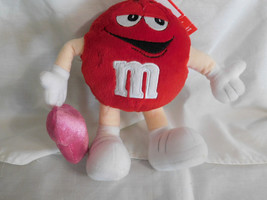 M M&#39;s Red Valentine I Love You Plush toy  7 Inches Tall 2004 - £7.85 GBP