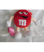 M M&#39;s Red Valentine I Love You Plush toy  7 Inches Tall 2004 - £7.86 GBP