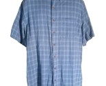 L.L. BEAN Men&#39;s Short Sleeve Button Down Traditional Fit Plaid Shirt Lar... - $12.86