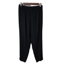 EILEEN FISHER Large Black  Georgette Crepe Pull On Minimalist Work Pant ... - $33.87