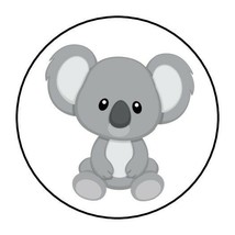 30 Baby Koala Bear Envelope Seals Labels Stickers 1.5&quot; Round Shower - $7.49