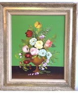 Vintage R.Rosini Painting Oil On Canvas Floral Still Life Italian Framed - £3,526.40 GBP