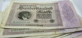 Allemagne plein de 10 Billets Banque 100 000 Mark 1923 Très Rare Distribué Pas - £44.63 GBP