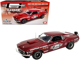 1969 Ford Mustang BOSS 429 Gasser Dark Red Metallic Mr. Gasket Co. Drag Outlaws - £122.74 GBP