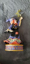 Vintage Halloween Witch Poly Resin Statue With Wand - $50.00