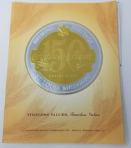 150th Anniversary Anheuser Busch Annual Corporate Report Timeless Vintage 2001  - £11.91 GBP