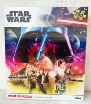 Star Wars Luke Skywalker Princess Leia Disney+ Prime 3D 500 Pc Puzzle 24x18 NEW - £16.40 GBP