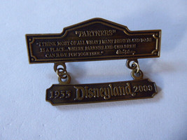 Disney Trading Broches 1711 DL - Bronze Partners Plaque - 45th Anniversaire - £25.86 GBP