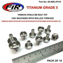 Titanium Side Panel Bolt Bolts Kit PK10 Yamaha 2X10MM 6X12MM 2X14.5MM YZ125 - £44.85 GBP