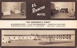 El Rancho Motel Highway 2 85 Williston North Dakota 1950s postcard - £5.35 GBP