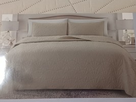 3 Pc Blakely Pinsonic Quilt Set FULL/ Queen Size - OFF-WHITE - £18.98 GBP