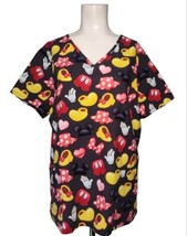 Disney Mickey Mouse Aristocrats Scrub Tops Womens Size M Pockets Medical Cats  - £16.34 GBP