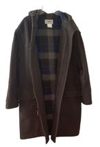 LL Bean Hood Wool Duffle Toggle Coat Jacket Plaid Lining Mens XL THINSULATE image 6