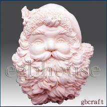 Santa Plaque- Soap/Candle/polymer/clay/cold porcelain 2D Silicone mold - £23.29 GBP