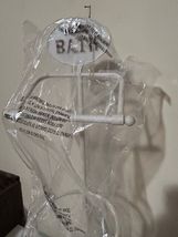Bathroom Toilet roll holder and storage Stand in distressed metal image 3