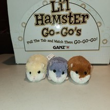 NEW old stock Ganz plush Li'l Hamster Go-Go's lot of 3, pull  tail & vibrate - $18.61