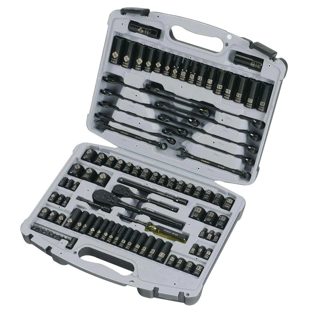 Mechanic Tool Socket Set Drive Black Laser Etched SAE & Metric 1/4 in. & 3/8 in - £206.96 GBP