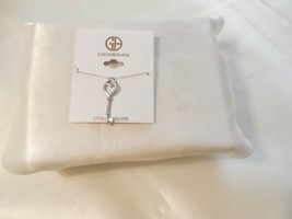 Giani Bernini 18&quot;Sterling Silver Heart Key Pendant Necklace F521 - £30.59 GBP