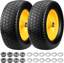 15X6.00-6Nhs Lawn Mower Tires Flat Free, 2 Pcs 15X6-6 Tire And Wheel With 3/4&quot; &amp; - $124.94