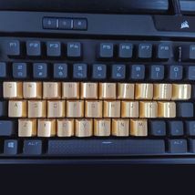 Metallic Gold backlit Keycaps,Keycaps,Artisan Keycap,Custom keycaps,Keyc... - £31.59 GBP+