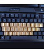Metallic Gold backlit Keycaps,Keycaps,Artisan Keycap,Custom keycaps,Keyc... - £31.04 GBP+