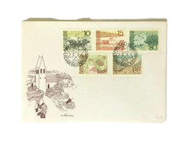 Old Collectible 1978 Liechtenstein Cover Envelope with 5 Postage Stamps ... - $3.00
