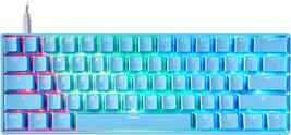 Hk Gaming Gk61S Mechanical Gaming Keyboard: 61 Keys With Rgb, Blue). - £51.75 GBP