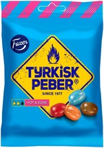 Tyrkisk Peber Hot&Sour (Turkish Pepper) Candy X 12 Bags 150g Fazer *Best Value - £46.38 GBP