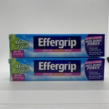 2 Pack - Effergrip Minty Fresh Denture Adhesive Cream 2.5 oz Old Formula - £11.25 GBP