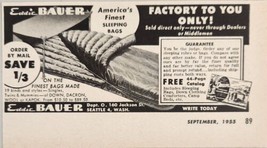 1955 Print Ad Eddie Bauer Finest American Sleeping Bags Seattle,Washington - £7.24 GBP