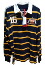 Espana Rugby Plymouth Tradition Kevingston RC 1975 Blue Striped Shirt L New Tag - £60.93 GBP