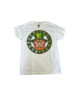St Patrick’s Day Respect The Logo Leprechaun Unisex White T-Shirt Sz M - $193.33 MXN