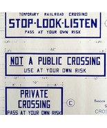 1966 Railroad Bangor Aroostook Crossing Sign Types Blueprint K7 Trains D... - $151.86