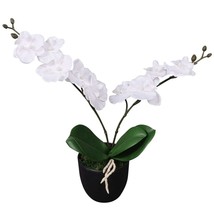 Artificial Orchid Plant with Pot 30 cm White - £9.88 GBP