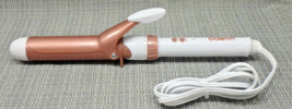 Conair Double Ceramic 1 1/4 Inch Curling Iron White/Rose Gold 1.25&quot; Wavy Curls - £15.97 GBP