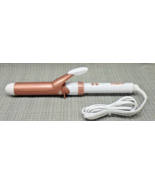 Conair Double Ceramic 1 1/4 Inch Curling Iron White/Rose Gold 1.25" Wavy Curls - £15.79 GBP