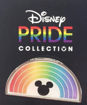 Mickey Ears In Rainbow Gay Pride Rainbow Stripes LGBTQ Disney Trading Pin - £17.31 GBP