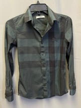 Burberry Brit Girls Plaid Button Up Shirt size M SKU 7089 - $96.25